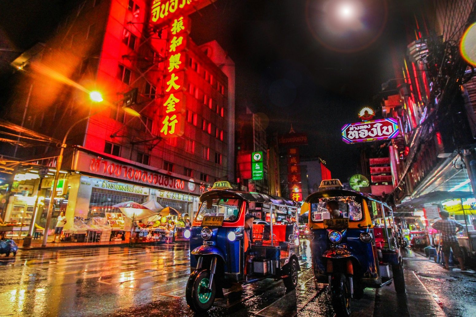 two auto rickshaw on the street