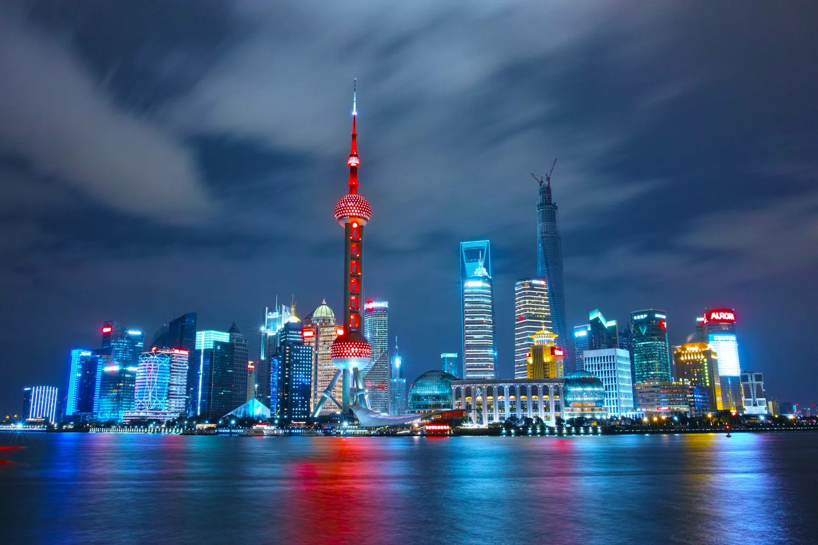 architectural photograph of lighted city sky china tour packages